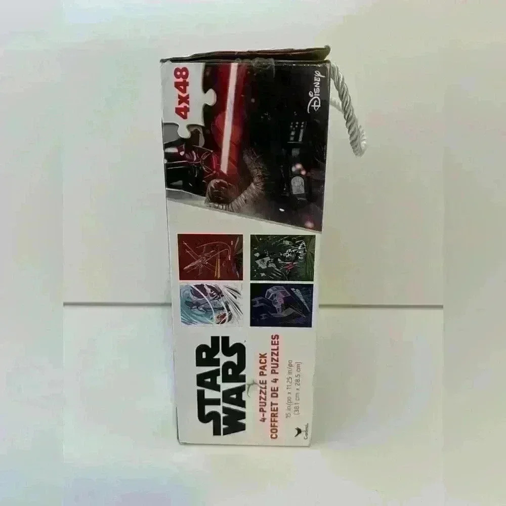 Disney Star Wars 4 Pack Puzzles Brand New Sealed 48 Pieces Each  Tote Bundle - Picture 2 of 5